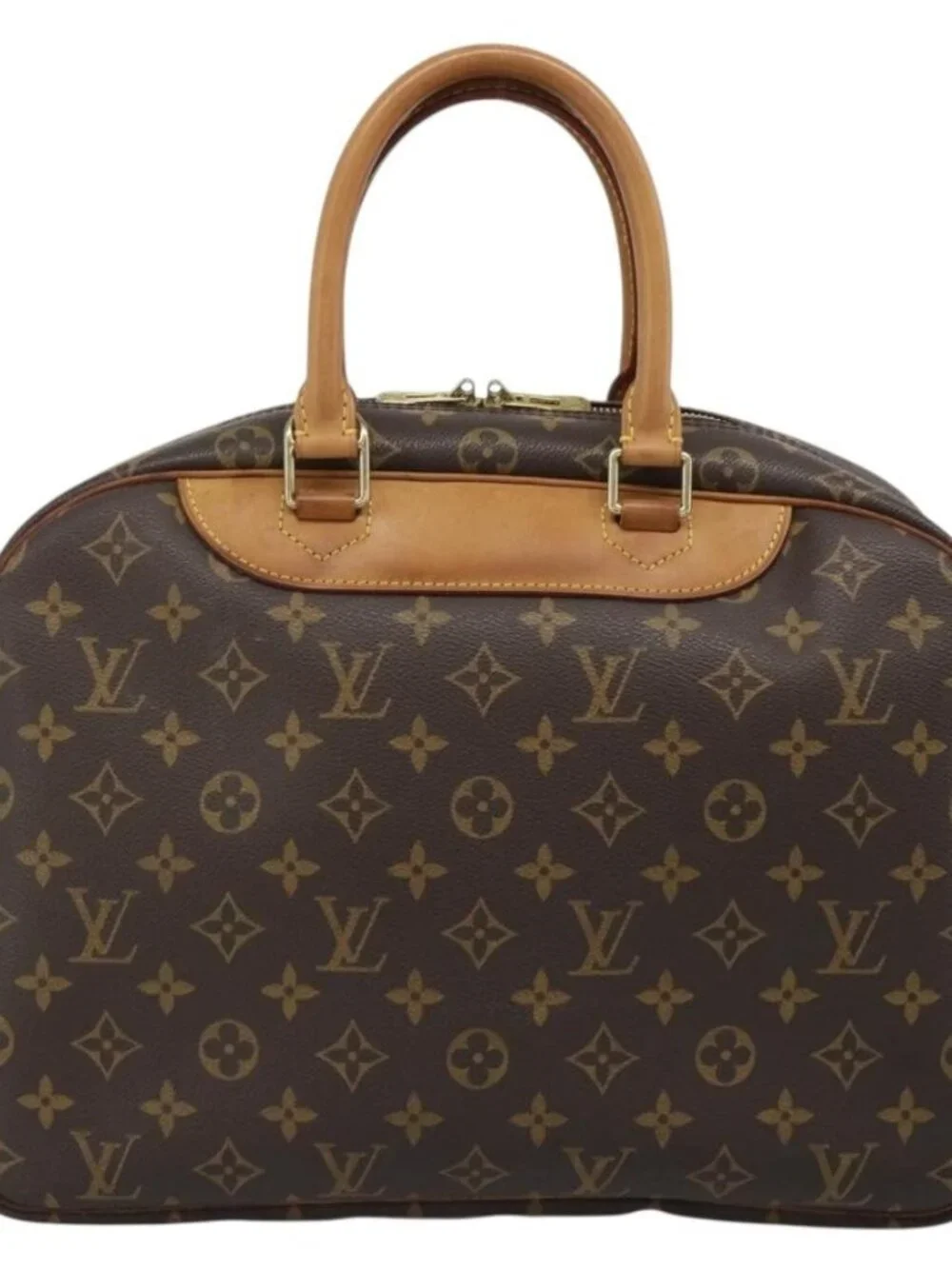 LOUIS VUITTON Monogram Deauville Hand Bag M47270 LV Auth ka4892